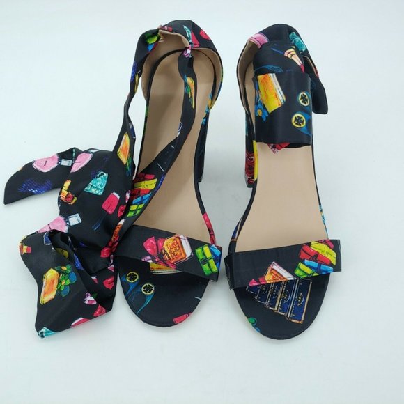 POATMBU Womens Cosmetics Side Tie Fabric Pumps Black EUR 37 US 6.5 New‎ - Picture 4 of 9